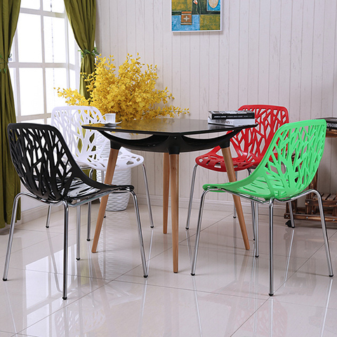 fashion PP seat metal leg chair