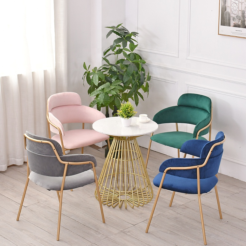 metal gold painting leg living room chair