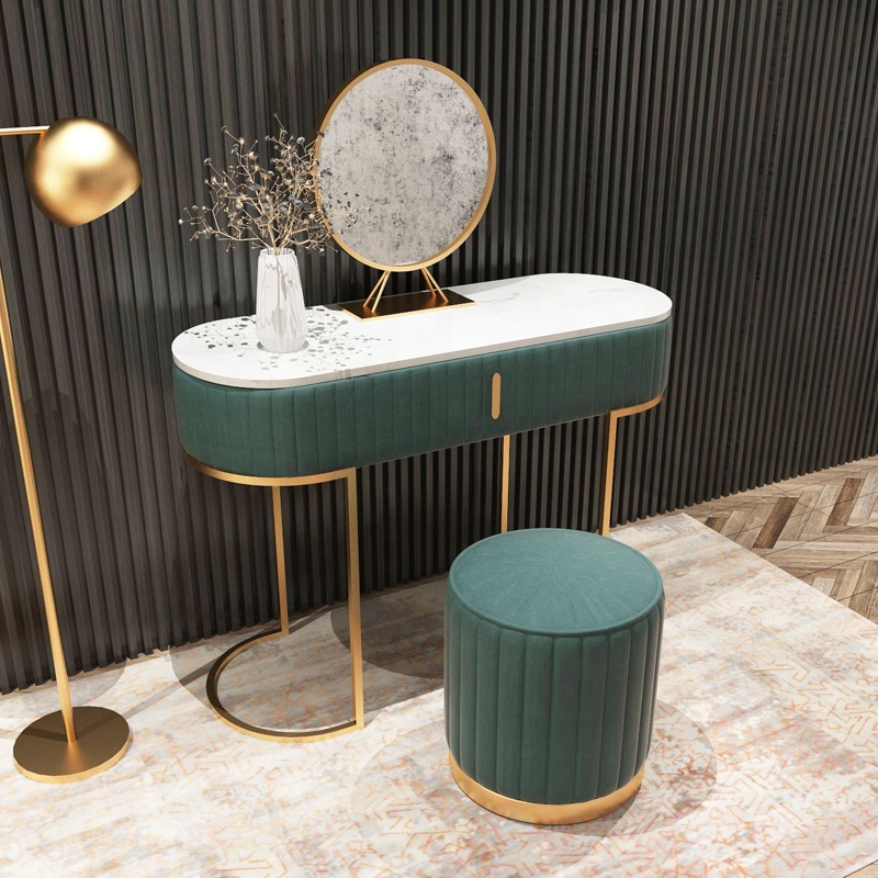 bedroom velvet cover metal base chair