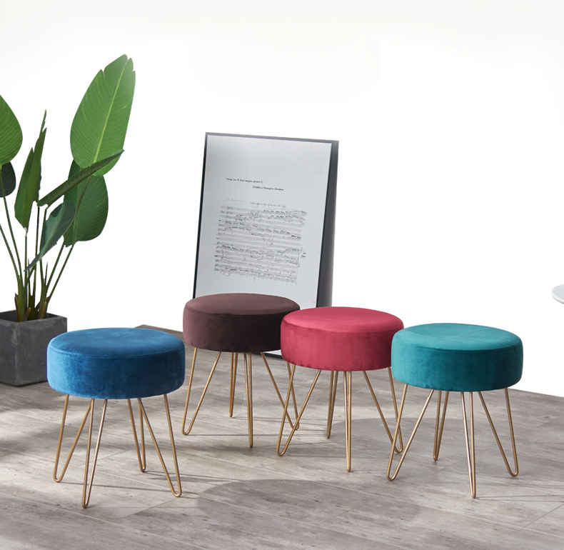 bedroom circle velvet chair