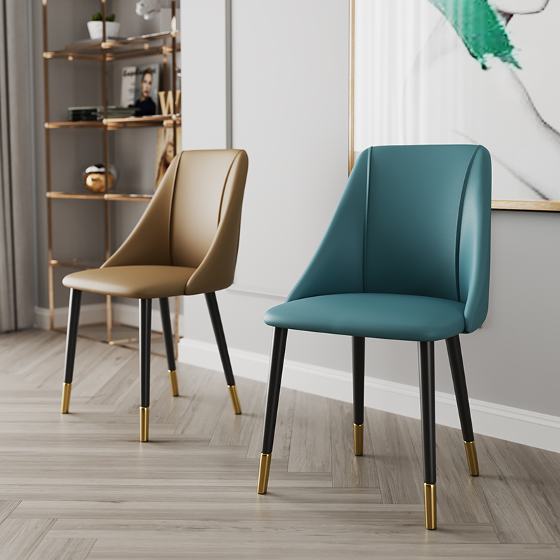 metal frame PU cushion coffee chair